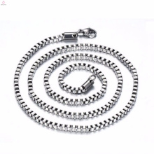 High Grade Edelstahl lange Silber 3Mm Box Kette Halskette